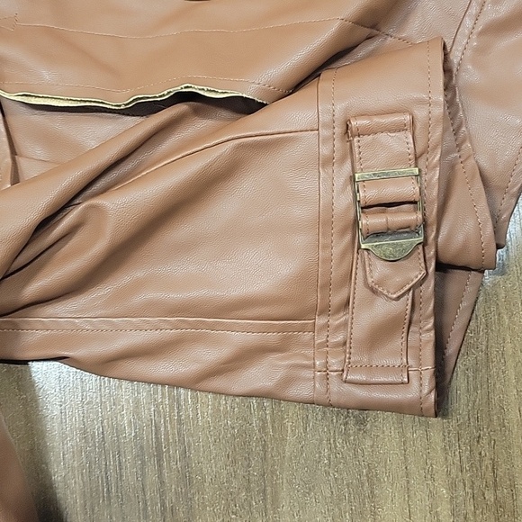 Anthropologie x Tiny Chocolate Faux Leather Trucker Button Jacket-NWT-Si… - Picture 13 of 17